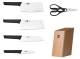 Набор ножей Xiaomi Huo Hou Fire Kitchen Steel Knife Set с подставкой (6 предметов) (черный)